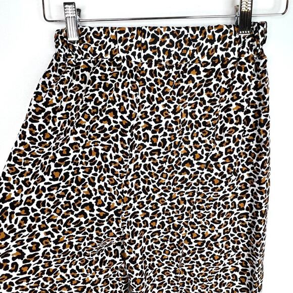 Leopard Print Elastic Waist Wide Leg Pants XS - Picture 8 of 8
